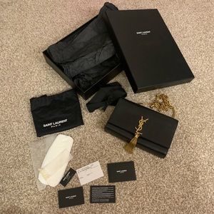 YSL Kate Tassel Calfskin Leather Shoulder Bag